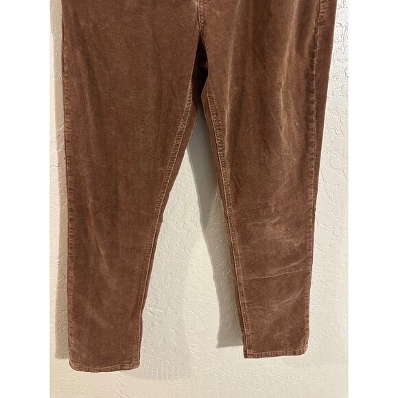 Dear John Blaire Corduroy High Rise Straight Cotton & Spandex Brown Retro Jeans - Picture 3 of 12